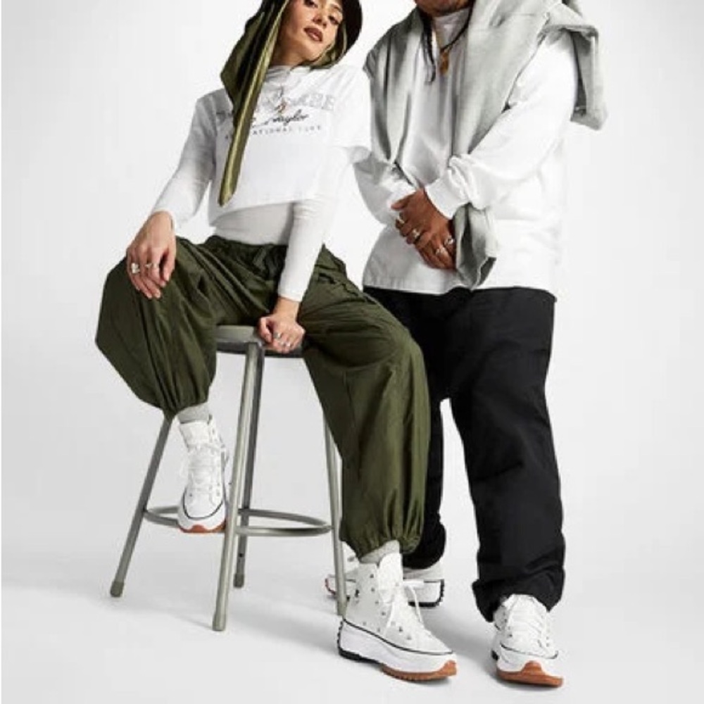 Converse White High-Top Platform Sneakers